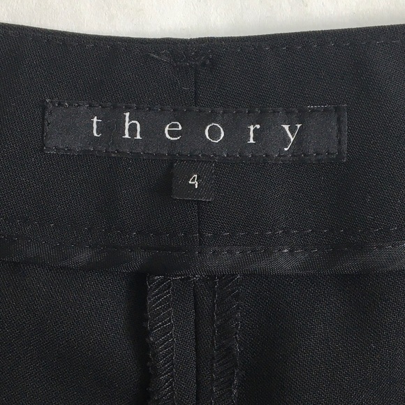 Theory Wool Straight Dress Pants Black Size 4 - Picture 6 of 16